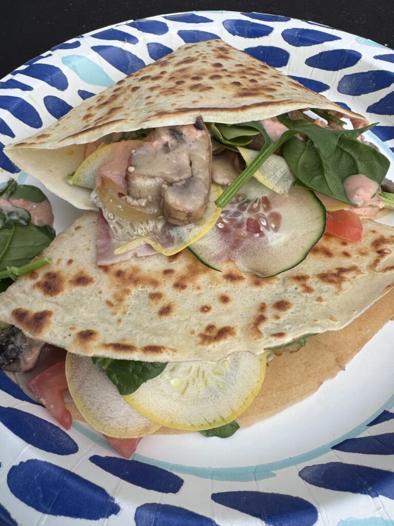 Savory crepes with Spinach - Crepe Catering 